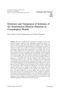 Thumbnail of 'Existence and uniqueness of solutions of the semiclassical Einstein equation in cosmological models'